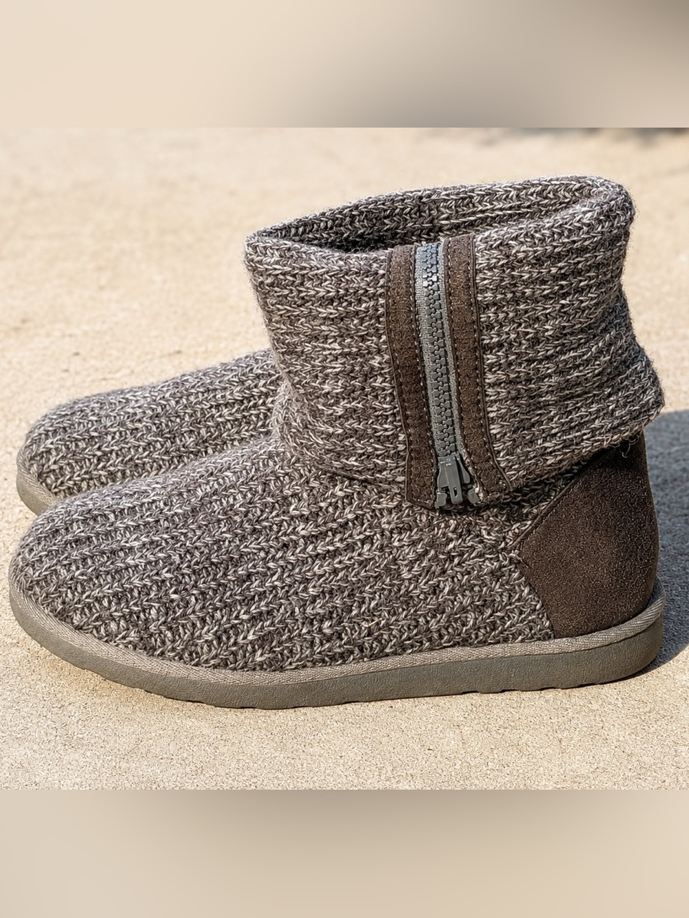 Kohl's Gray Knit Slouch Bootie - Cozy Ankle Slippers